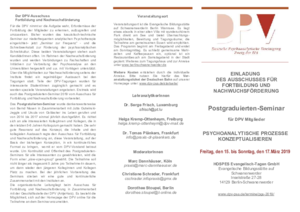 Flyer Postgraduierten-Seminar 2019